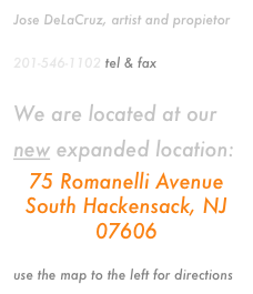 Jose DeLaCruz, artist and propietor
jose@idsigns.com
201-546-1102 tel & fax

We are located at our new expanded location:
75 Romanelli Avenue
South Hackensack, NJ 07606

use the map to the left for directions